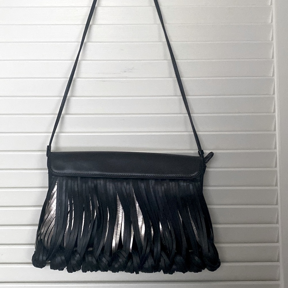 Katherine Kwei live knot purse (black & gold leather)